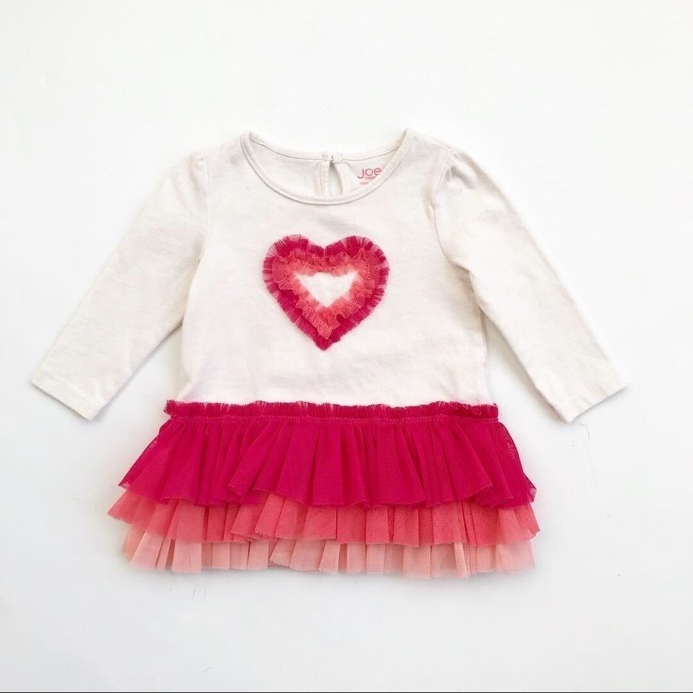 Joe Fresh heart tulle Top GUC 6-12 months